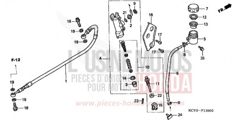REAR BRAKE MASTER CYLINDER XR400RV de 1997